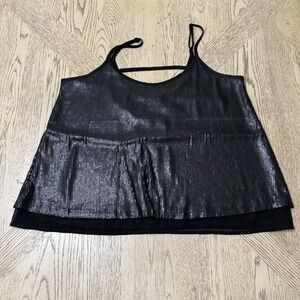Black Swan Medium Black Sequin Top Tank‎ Top Sleeveless